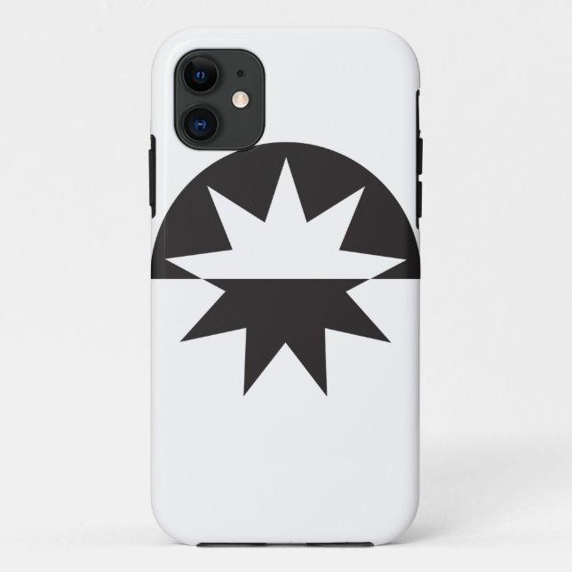 Schwarz-weiß Deko Star Sunburst Case-Mate iPhone Hülle (Rückseite)