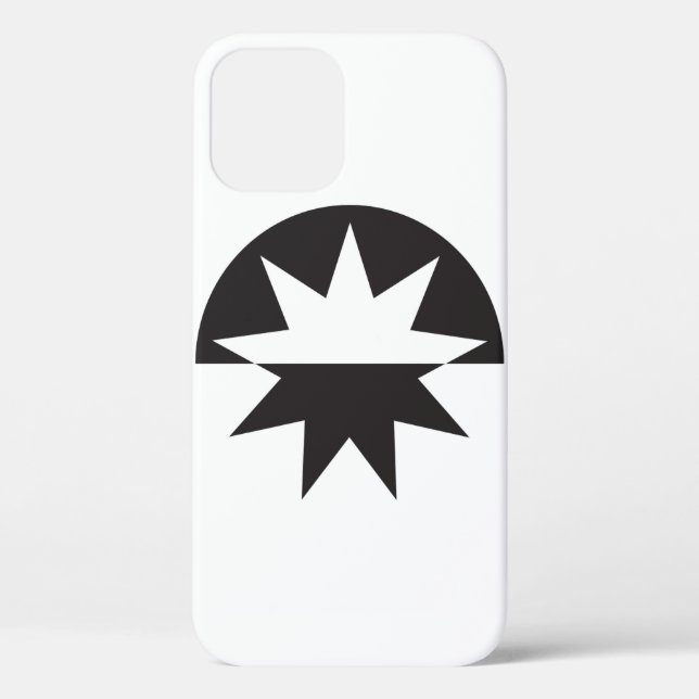 Schwarz-weiß Deko Star Sunburst Case-Mate iPhone Hülle (Rückseite)
