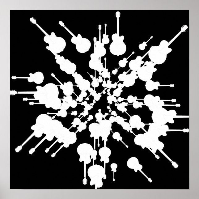 Schwarz-Weiß-Dekoration Poster (Vorne)