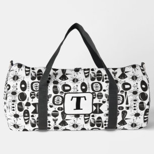 Schwarz-Weiß der 1950er Jahre, atomare Ära, Formen Duffle Bag