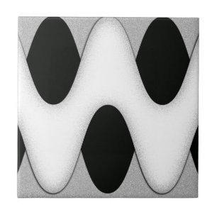 Schwarz-Weiß-Design Fliese