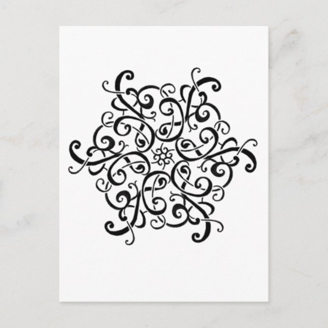 Schwarz-Weiß-Design nach der Karte (Vorderseite)