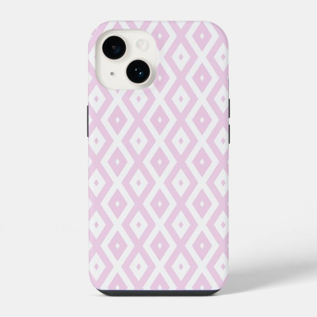 Schwarz-Weiß-Diamant iPhone Hülle (Rückseite)