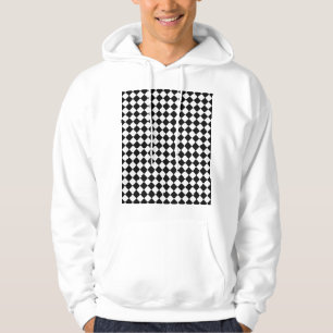 Schwarz-Weiß-Diamant-Muster von Shirley Taylor Hoodie
