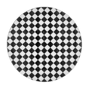 Schwarz-Weiß-Diamant-Muster von Shirley Taylor Schneidebrett