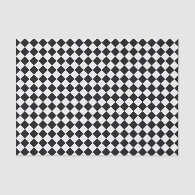 Schwarz-Weiß-Diamant-Muster von Shirley Taylor Seidenpapier (Vorderseite)