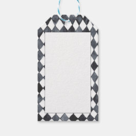 Schwarz-Weiß-Diamant-Papier-Geschenkanhänger Geschenkanhänger
