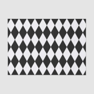 Schwarz-Weiß-Diamant Seidenpapier