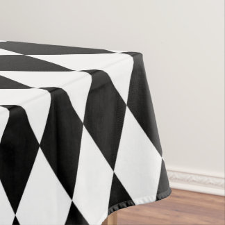 Schwarz-Weiß-Diamant Tischdecke