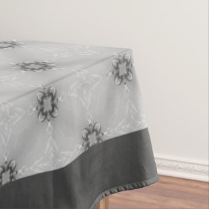 Schwarz-Weiß-Diamantfacetten Tischdecke