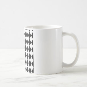 Schwarz-Weiß-Diamantmuster Tasse