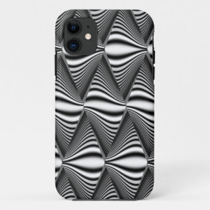 Schwarz-Weiß-Diamantschleife   3D-Illusion Case-Mate iPhone Hülle