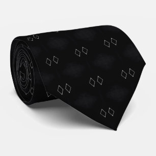 Schwarz-weiß Diamond Neck Tie Krawatte