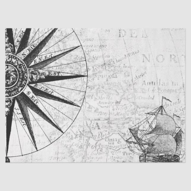 Schwarz-Weiß-Digitale Karte, Design 6 Seidenpapier (Vorderseite)