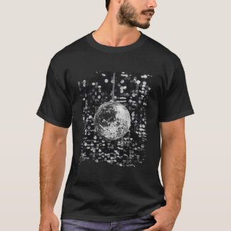 Schwarz-Weiß-Diskokugel-Club T-Shirt