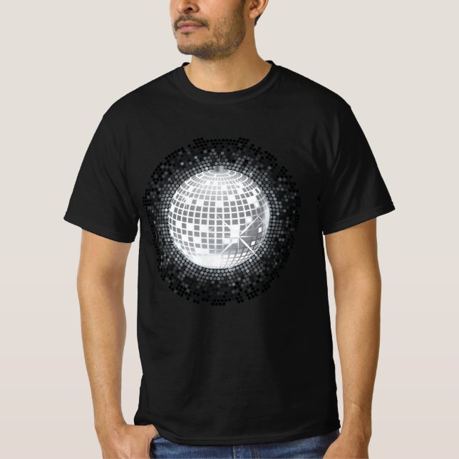 Schwarz-Weiß-Diskothek Ball Dur Club Ristorante da T-Shirt (Vorderseite)