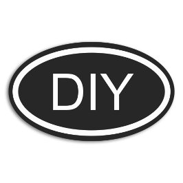 Schwarz-Weiß-DIY Euro Style Oval Aufkleber