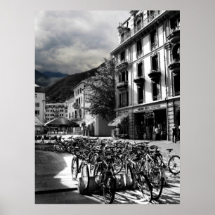 Schwarz-Weiß-Dorf Poster