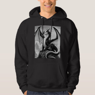 Schwarz-weiß-Drache Hoodie