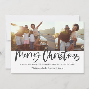 Schwarz-Weiß-Drehbuch frohe Weihnachten Multi-Foto