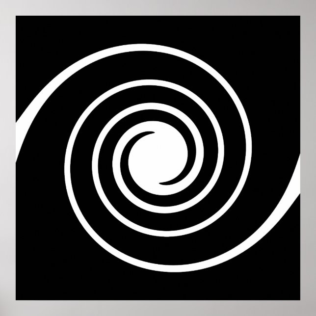 Schwarz-Weiß-Drehung. Poster (Vorne)