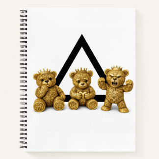 Schwarz-Weiß-Dreieck-Design | Powerof3Brand Notizbuch