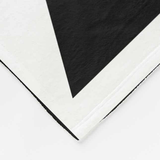 Schwarz-Weiß-Dreiecke-Muster Fleecedecke (Ecke)