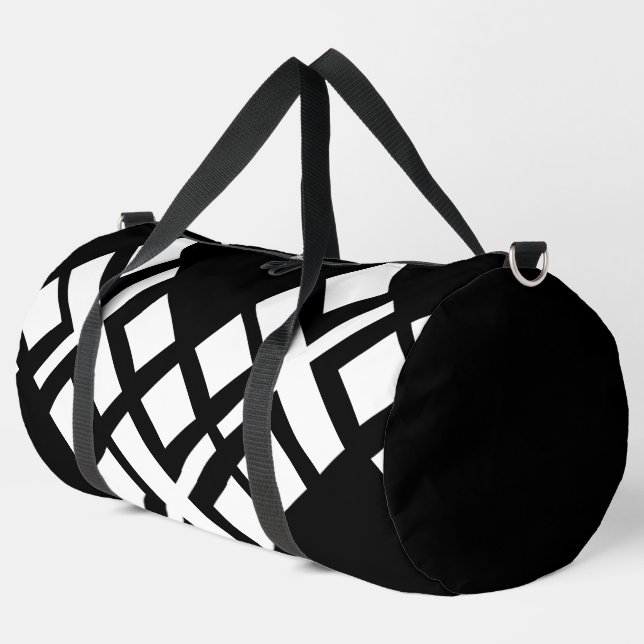 Schwarz-weiß Duffle Bag (Linke Ecke)