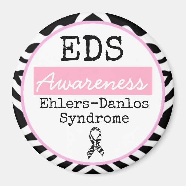 Schwarz-Weiß-Ehlers-Danlos-Syndrom EDS Magnet (Vorne)