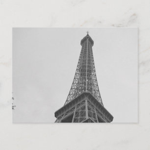 Schwarz-Weiß-Eiffelturm in Paris Postkarte