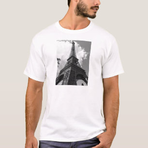 Schwarz-Weiß-Eiffelturm in Paris T-Shirt