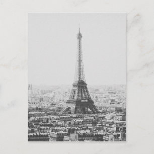 Schwarz-Weiß-Eiffelturm Paris Fotografie Postkarte