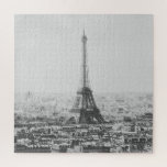 Schwarz-Weiß-Eiffelturm Paris Fotografie Puzzle<br><div class="desc">Ein cooles Foto des Eiffelturms in Paris,  Frankreich,  in Schwarz und Weiß,  geschnitten mit Vintagem,  altmodischem Ambiente.</div>
