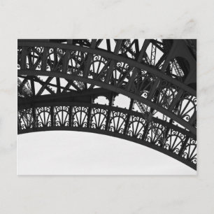 Schwarz-Weiß-Eiffelturm - Postkarte - Paris