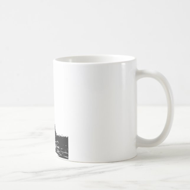 Schwarz-Weiß-Eiffelturm Tasse (Rechts)
