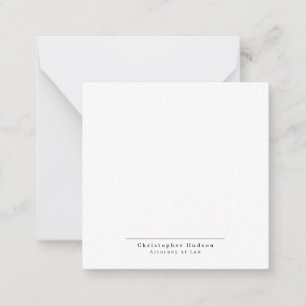 Schwarz-weiß Einfach Schlicht Minimalistisch Mitteilungskarte