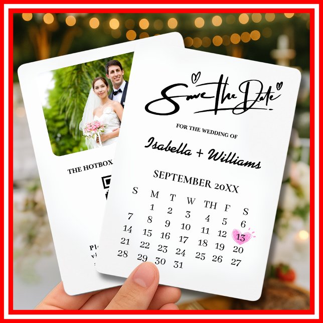 Schwarz-Weiß-Einfache Elegante Moderne QR Hochzeit Einladung (Von Creator hochgeladen)