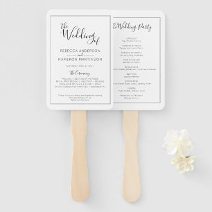 Schwarz-Weiß-Einfache Hochzeit Fächer