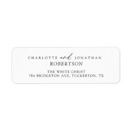 Schwarz-Weiß-Einfache moderne Rücksendeadresse