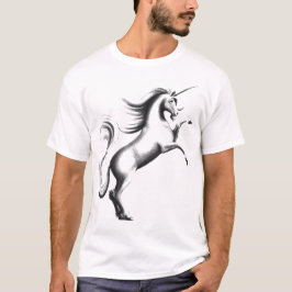 Schwarz-Weiß-Einhorn T-Shirt