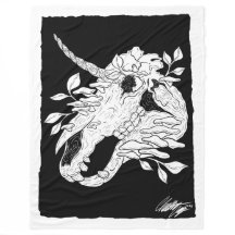 Schwarz-Weiß-Einhornschädel