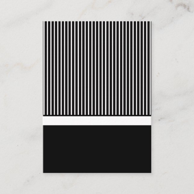 Schwarz-Weiß-Einladungs-Karte Beilagen Begleitkarte (Vorderseite)