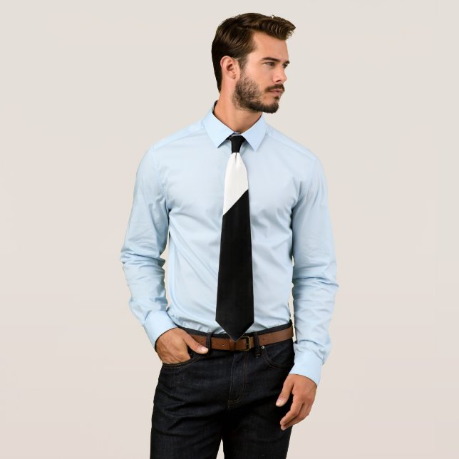 Schwarz-Weiß-EinStreifen Krawatte (Beispiel)