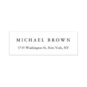 Schwarz Weiß Einzigartig Klassisch Elegant Einfach Permastempel