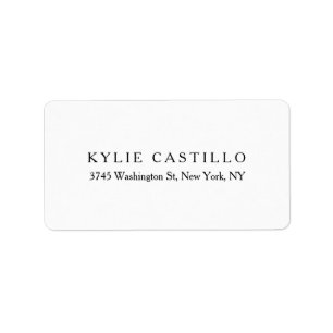 Schwarz-weiß Einzigartig klassisches Beruflich Adressaufkleber