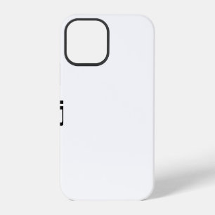 Schwarz-Weiß Elegant Modernes Minimal Monogramm iPhone 12 Pro Hülle