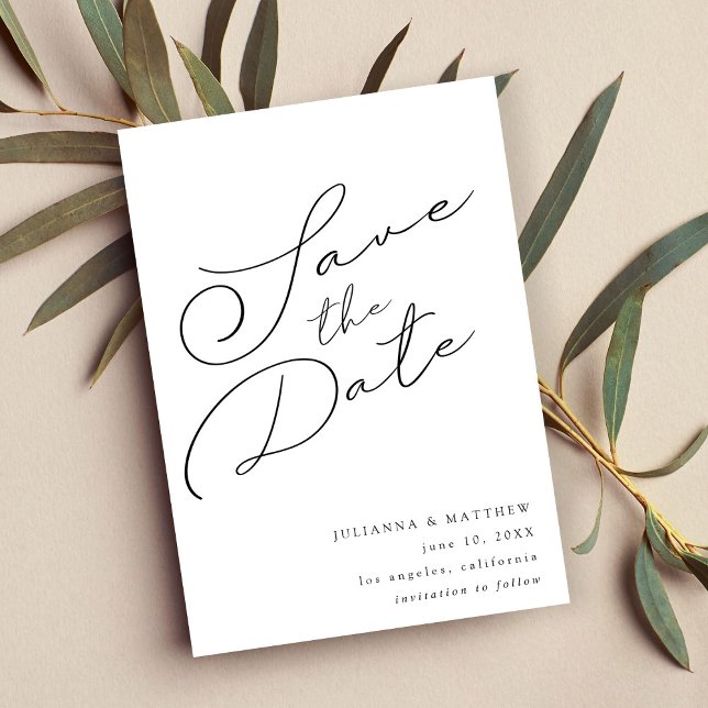 Schwarz-Weiß-Elegant Save the Date V2 (Von Creator hochgeladen)