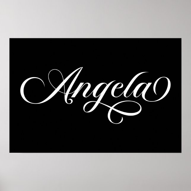 Schwarz-Weiß-Elegante Angela Poster (Vorne)