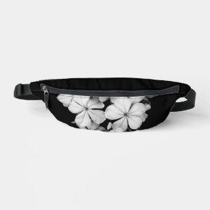 Schwarz-Weiß elegante Blumen Bauchtasche