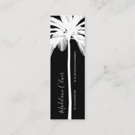 Schwarz-weiß Elegante Palm Tree Ein perfektes Woch Mini Visitenkarte